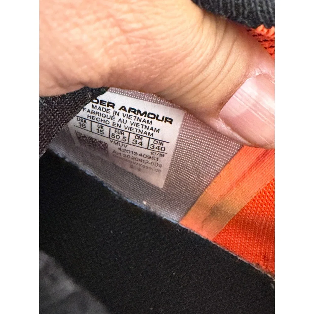 Under Armour Curry 6 Fox Theater Black Orange Mens Basketball Shoes - Picture 7 of 8